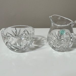 GALLWAY CRYSTAL CREAMER AND SUGAR SET